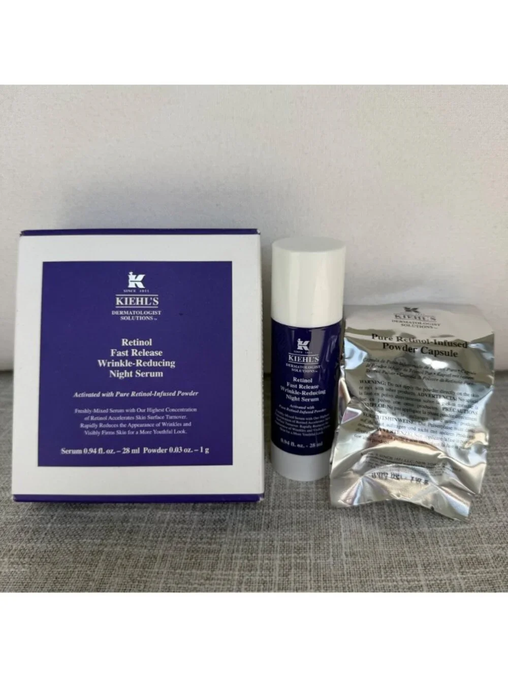 NIB KIEHL’S 0.3% RETINOL FAST RELEASE WRINKLE REDUCING NIGHT SERUM 28ML